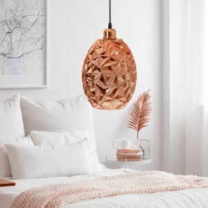 PENDUL CHROME ROSE APP566-1CP, 30 cm, AURIU ROSE, DIN OTEL, METAL SI STICLA, STIL MODERN, TU