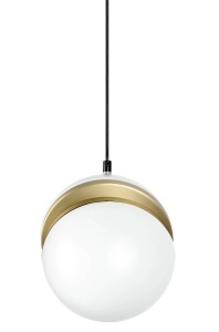 PENDUL GLOBE 20, AURIU/ALB, DIN METAL SI ACRIL, STIL MODERN - Img 3