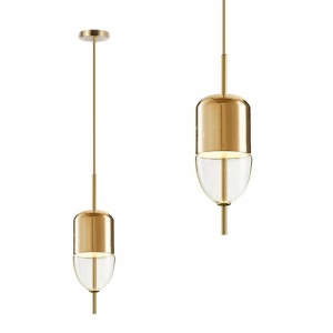 PENDUL METAL GOLD APP550-1CP, 12X45 cm, AURIU, DIN OTEL, METAL SI STICLA, STIL MODERN, TU