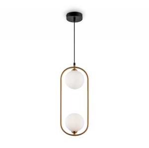 PENDUL RING MOD013PL-02BS , DIN METAL SI STICLA, ALB, STIL MODERN, MAYTONI