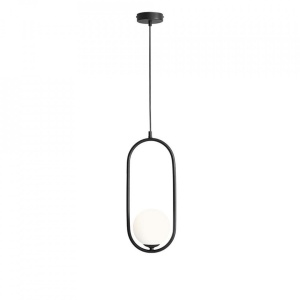 PENDUL RIVA, 200 CM, NEGRU, DIN STICLA SI METAL, STIL MODERN