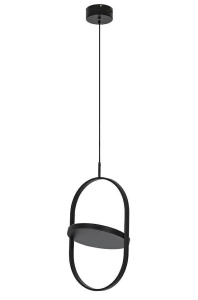PENDUL SPINNER 38 NEGRU, DIN ALUMINIU SI PLASTIC OPAL, STIL MODERN, B2 - Img 2
