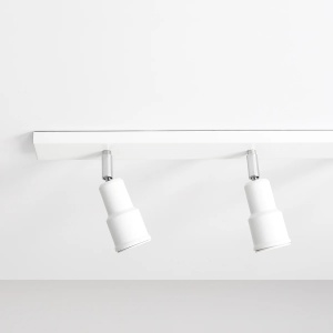 PLAFONIERA ASPO, 3 BRATE, 15,5 CM, ALBA, DIN METAL, STIL MODERN - Img 2