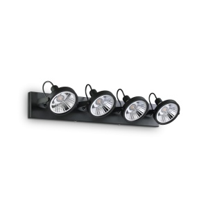 PLAFONIERA GLIM PL4, NEGRU, DIN METAL, STIL MODERN