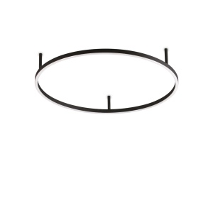 PLAFONIERA ORACLE SLIM PL D070 ROUND, NEGRU, DIN POLICARBONAT, STIL MODERN