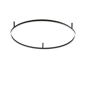 PLAFONIERA ORACLE SLIM PL D090 ROUND, NEGRU, DIN POLICARBONAT, STIL MODERN