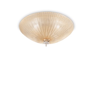 PLAFONIERA SHELL PL3, AMBER, DIN STICLA, STIL MODERN