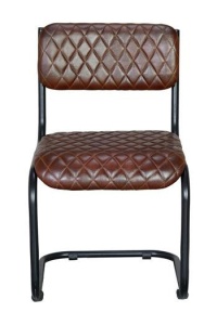 SCAUN 6749, MARO/NEGRU, DIN PIELE SI FIER, STIL VINTAGE G&C - Img 4