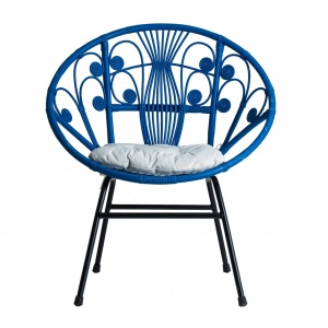 SCAUN BALOS REF. 26497, DIN METAL SI RATTAN, STIL CLASIC, VIC