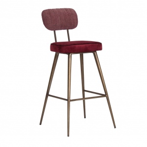 SCAUN BAR HUST REF. 26830, BORDO, STIL MODERN, DIN FIER, CATIFEA SI PLACAJ, VIC