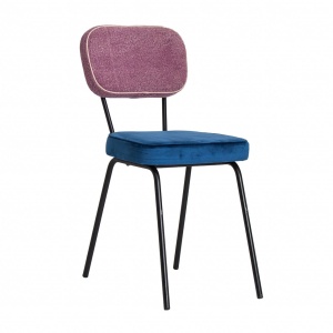 SCAUN CREEL REF. 26829, ALBASTRU, ROZ, STIL CLASIC, DIN FIER, CATIFEA SI PLACAJ, PRODUS DETASABIL, VIC