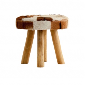 SCAUN DALLAS REF. 23822, CULOARE NATURALA/ALBA, STIL SCANDINAVIC, DIN LEMN MASIV DE PIN, PIELE NATURALA, VIC