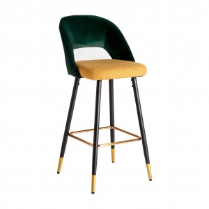 SCAUN DE BAR GHEDI REF. 28607, DIN METAL, MDF SI CATIFEA, STIL MODERN, VIC