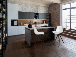 SCAUN DE BAR SAMOA 718257, ALB, DIN METAL, OTEL, PIELE ECOLOGICA, STIL MODERN, SCHULLER - Img 3