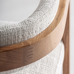 SCAUN DEOSEBIT, SEDZERE, REALIZAT DIN LEMN DE STEJAR SI TEXTIL, ARTIM GROUP SELECTION - Img 8
