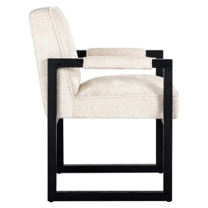 SCAUN DINING BECK WHITE CHENILE 900, S4707, CONFECTIONAT DIN 100% POLIESTER SPUMA SI METAL, RICHMOND INTERIORS - Img 2