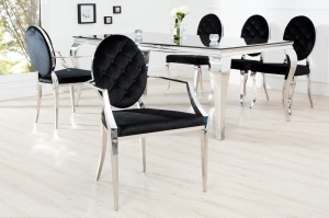 SCAUN DINING ELEGANT CU BRATE, BAROC, DIN METAL SI CATIFEA, ARTIM GROUP SELECTION