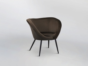 SCAUN DINING OZOME, 80 CM, MARO/NEGRU, TAPITERIE DIN CATIFEA SI PICIOARE DIN METAL, STIL MODERN - Img 6