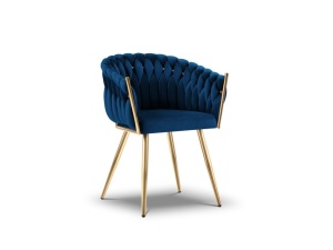 SCAUN EXCLUSIVIST SHIRLEY ROYAL BLUE, TAPITERIE DIN CATIFEA SI AURIU, STIL MODERN, ARTIM GROUP SELECTION