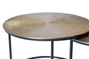 SET 2 MASUTE DE CAFEA 1022, MARO BRONZ/NEGRE, METAL, STIL VINTAGE G&C - Img 3