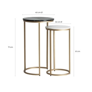 SET 2 MASUTE DE CAFEA KEINARL REF. 26764, DIN METAL SI MARMURA, STIL MODERN, VIC - Img 4