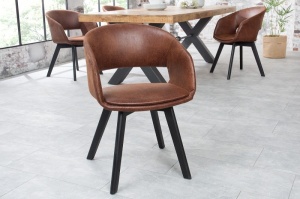 SET 2 SCAUNE NEGRE/MARO ANTIC NORDIC STAR 38504 - DESIGN SCANDINAV