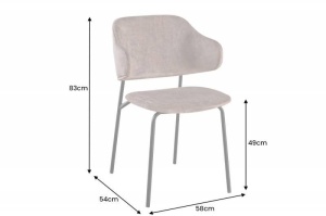 SET 2 SCAUNE TRACY , DIN CATIFEA GRI/SAMPANIE SI PICIOARE NEGRE, DESIGN INDUSTRIAL - Img 6