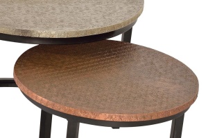 SET 3 MASUTE DE CAFEA MUNRO 1153, MULTICOLORE, DIN METAL, STIL MODERN G&C - Img 3