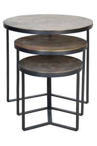 SET 3 MASUTE DE CAFEA RAISA 6637, MARO BRONZ/NEGRU, DIN BRONZ SI METAL, STIL MODERN G&C - Img 4