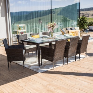 SET DE GRADINA DIN 9 PIESE MENIBOR, MARO/BEJ, STIL MODERN, TK - Img 4