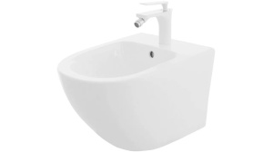 SET VAS DE TOALETA CARLO FLAT MINI+BIDEU CARLO MINI SUSPENDATE, ALB, DIN CERAMICA, CALITATE SUPERIOARA - Img 4