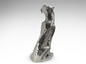STATUETA DECORATIVA BAGUIRA, 60x150 CM, DIN STICLA SI FIBRE DE STICLA, STIL MODERN - Img 6