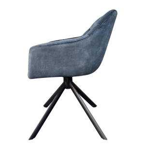 STOC 1 BUC!!! SCAUN DINING ROTATIV, PAPILON, CATIFEA ALBASTRU INCHIS, STIL RETRO, ARTIM GROUP SELECTION - Img 3