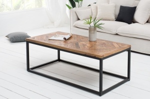 STOC!!! MASUTA DE CAFEA RETRO ,INFINITY HOME 100CM, DIN LEMN MASIV DE MANGO SI METAL