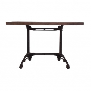 TABLE THIERS REF. 23420, CULOARE NATURALA, STIL VINTAGE, DIN LEMN DE ULM RECICLAT, VIC