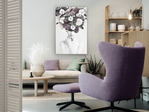 TABLOU DECORATIV CLARISA, 80x120 CM, DIN STICLA SECURIZATA, STIL MODERN