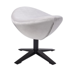 TABURET-SUPORT GRI DESCHIS PENTRU PICIOARE EGG SZEROKI VELVET BLACK STIL MODERN B2