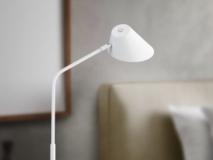 VEIOZA ESINO, CU TELECOMANDA, 77 CM, ALB MAT, DIN METAL SI ALUMINIU, STIL MODERN - Img 2