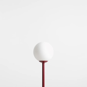 VEIOZA PINNE, 35 CM, ROSIE, DIN STICLA SI METAL, STIL MODERN