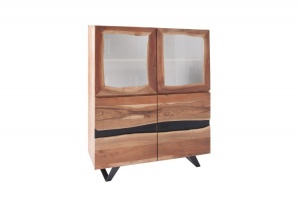 VITRINA DESIGN VINTAGE/INDUSTRIAL AMAZONAS 38330 DIN LEMN MASIV DE SALCAM - Img 5