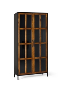 VITRINA/ORGANIZATOR 180CM, STRUCTURA DE METAL SI LEMN DE MANGO - Img 4
