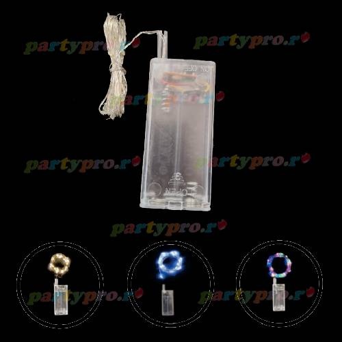 Instalatie Pom 30 Miniled-uri 1 Fir Cupru 3m cu Baterii AAA