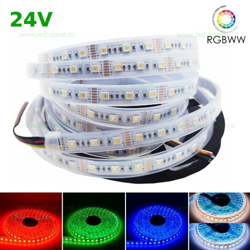 Banda LED 5050 60 SMD/ML RGBWW Silicon 24V