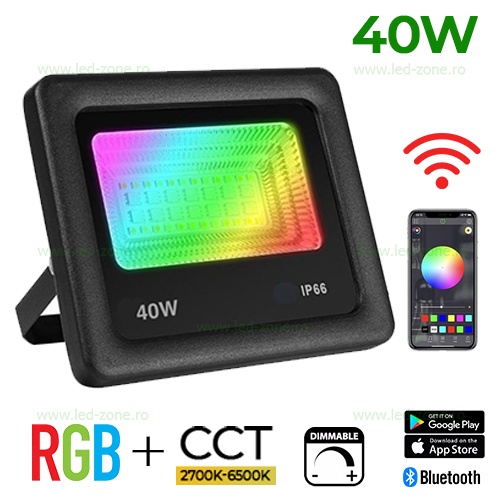 Proiector LED 40W RGB+CCT Smart Bluetooth LZ20A019