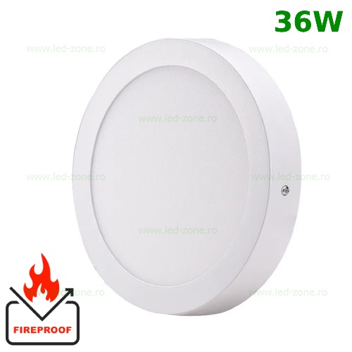 Spot LED 36W Rotund Alb Aplicat IGNIFUG