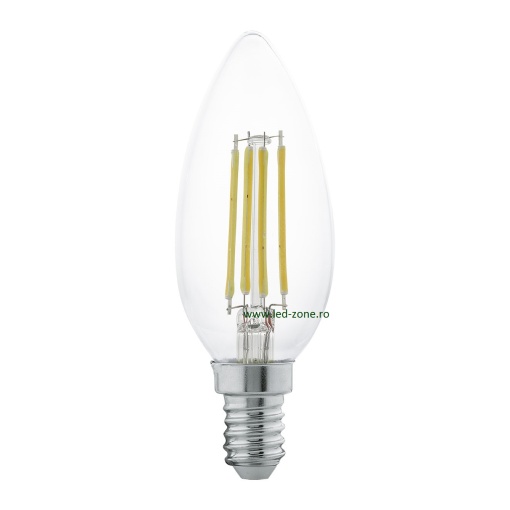 Bec LED E14 4W Filament Lumanare Clar