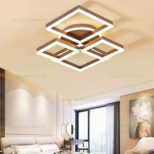 Lustra LED 100W 4 Segmente Dimabila cu Telecomanda LZC857