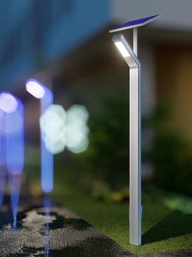 Stalp Iluminat LED 30W + 20W Ornamental Albastru 3M Solar