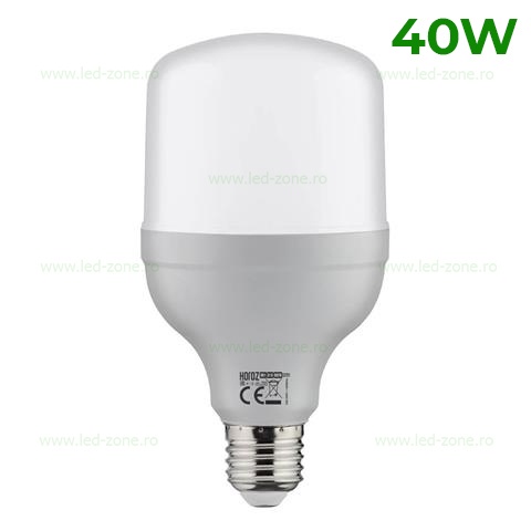 Bec LED E27 40W Dispersor Mat Plastic TORCH