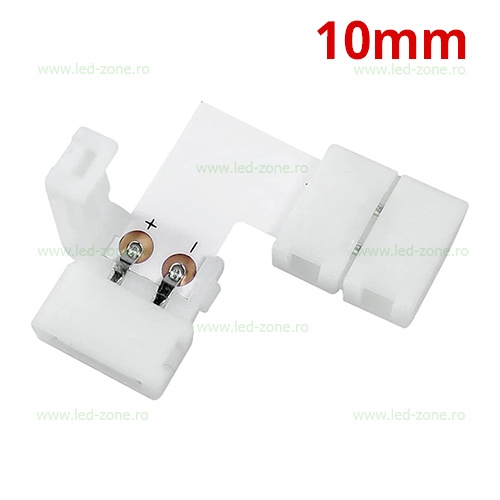 Conector Imbinare 2 Contacte Unghi 90 Banda LED 12V 10mm